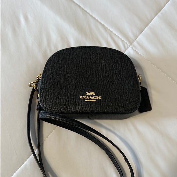 Coach Serena Mini Black Leather Crossbody Bag PERFECT CONDITION - Picture 1 of 8